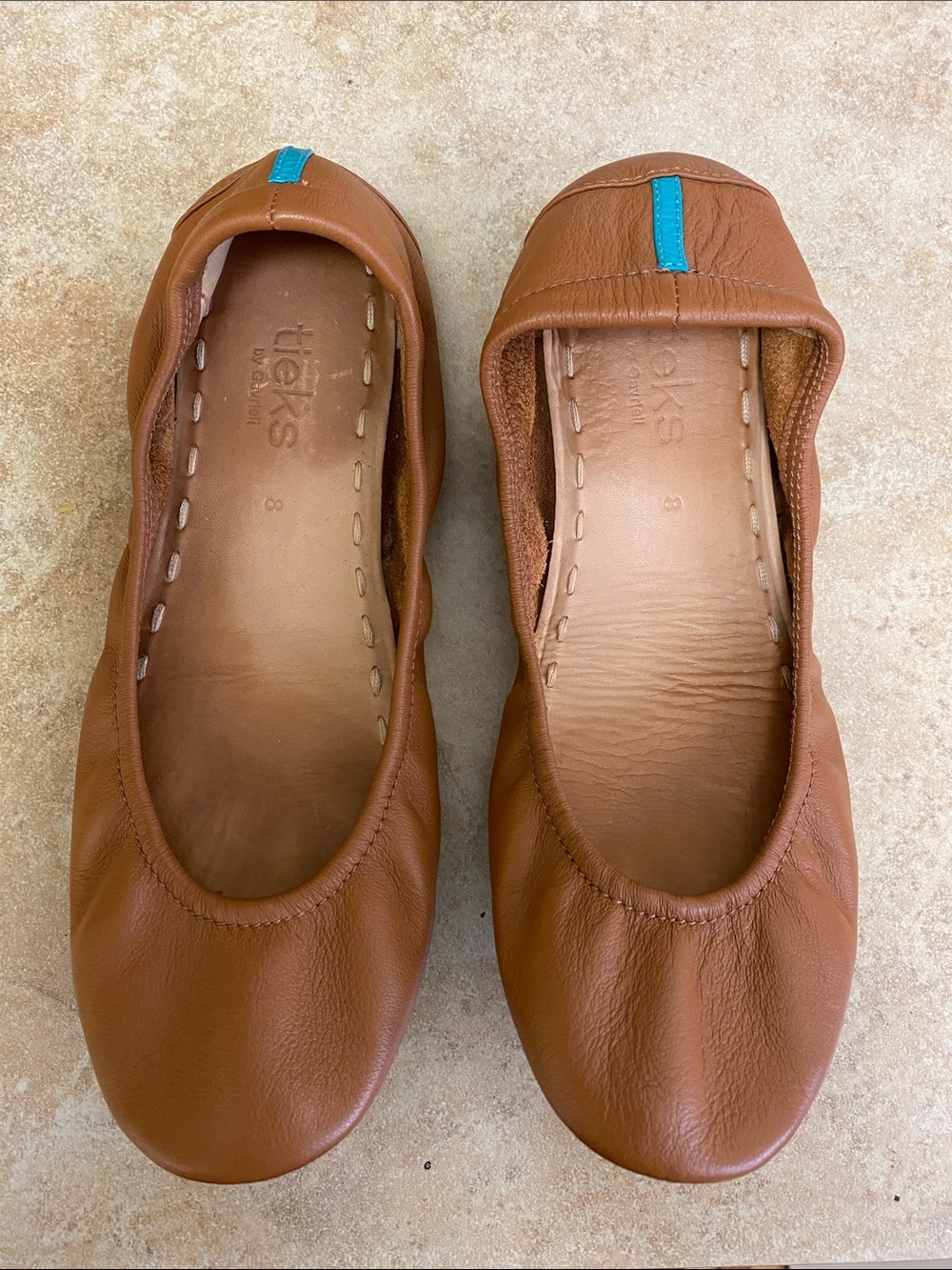 Tieks Brown Leather Ballet Flats